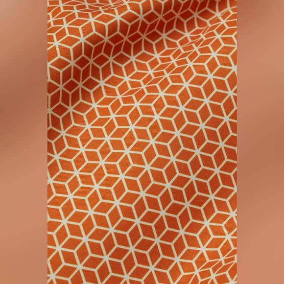 H&M Geometric Print Swim Shorts Orange White Size M - Picture 2 of 9